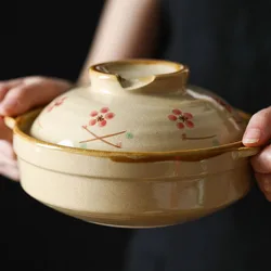 Soup Pot Crock Pot Casserole Ceramic Saucepan Soup Pot High Temperature Resistant Cooking Pan for Gas Stove cooker