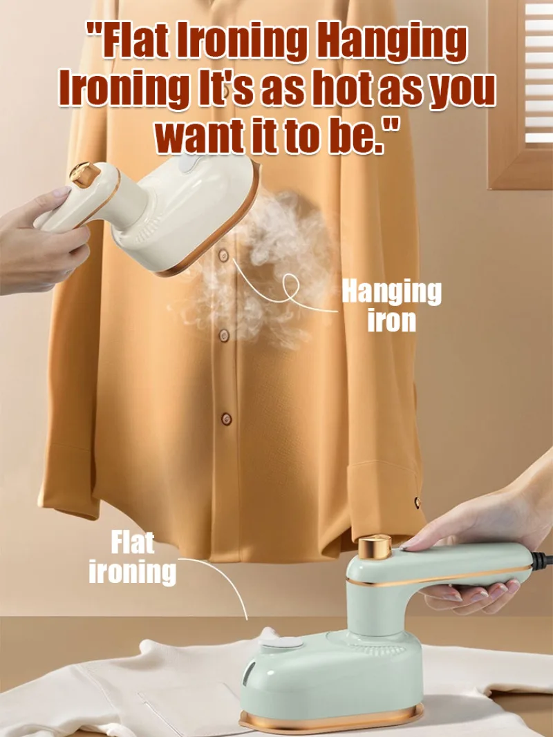 

Портативный ручной паровой утюг, небольшой паровой утюг, сухой паровой утюг двойного назначения с вращающейся ручкой, компактный для путешествий