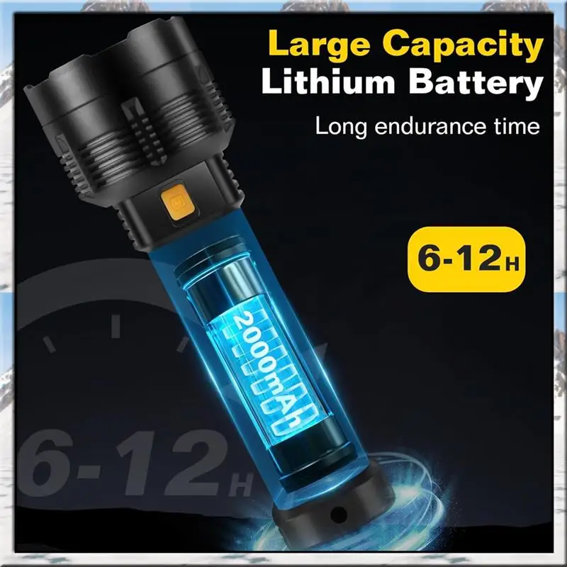 

AS59 -Rechargeable LED Flashlight Solar 2 Pack For Home Use Camping Hiking,Emergencies Adventures
