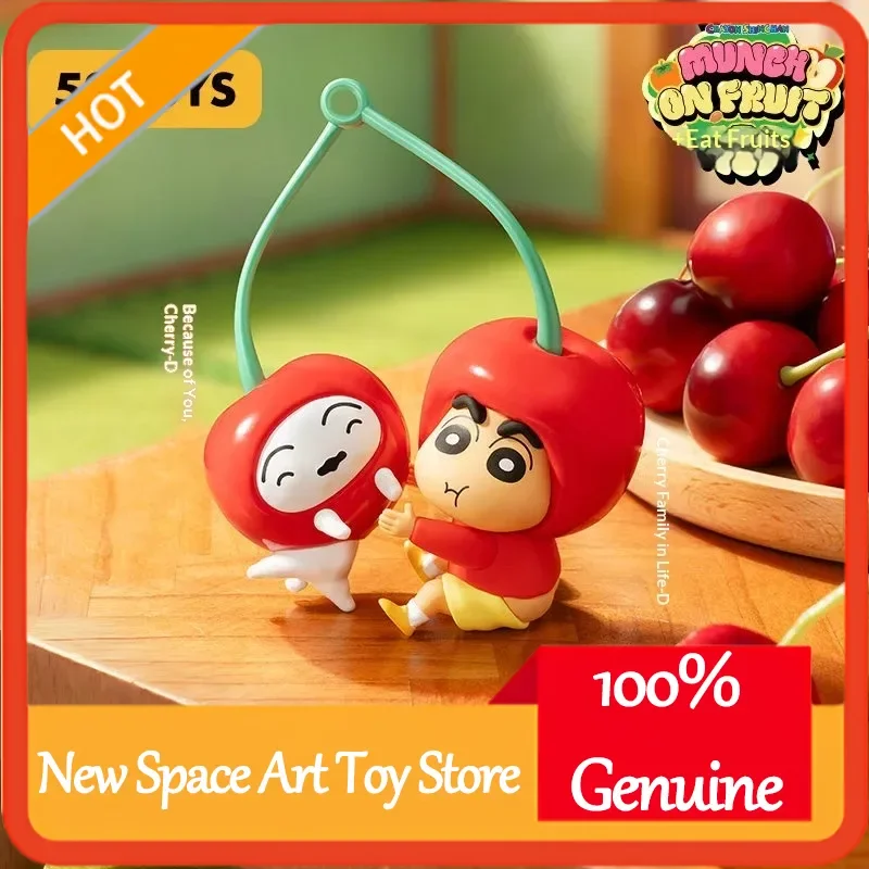 

52toys Crayon Shin Chan Fruit Feast Series Blind Box Figure Cute Kawaii Cartoon Doll Collectible Desktop Ornament Model Toy