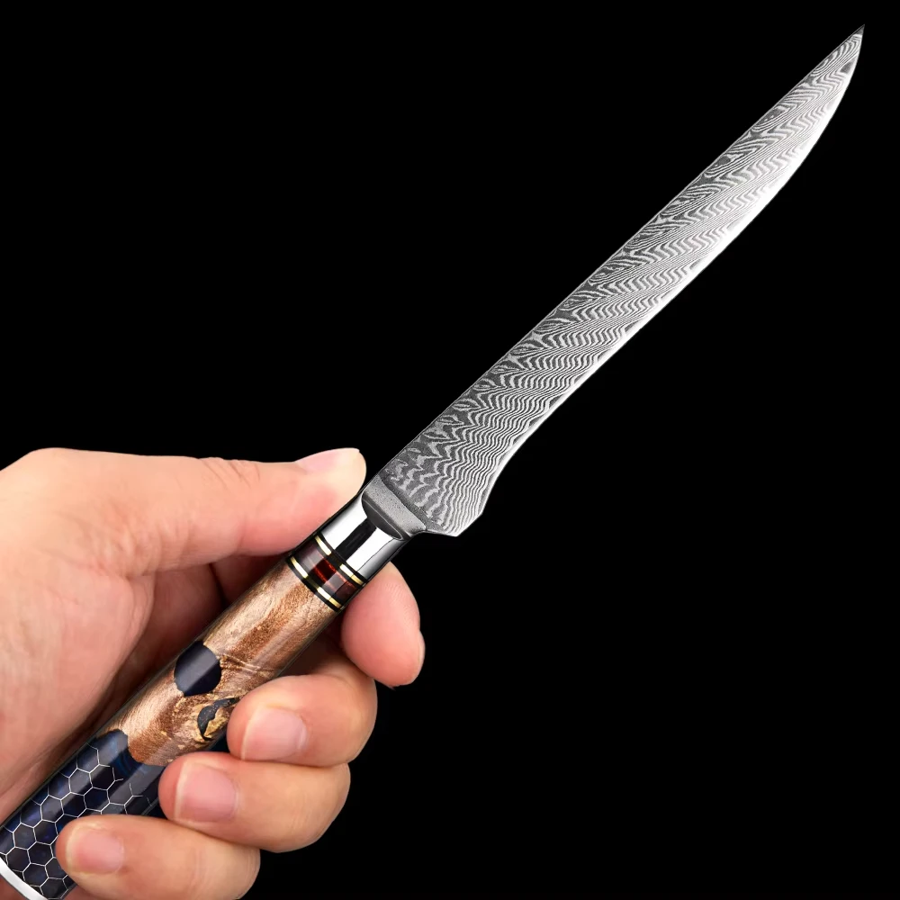 

XITUO Damascus Boning Knife 6 inch 67 Layers VG10 Steel deboning knife Ergonomic Handle Sharp Kitchen Fillet Knife Meat Cutting