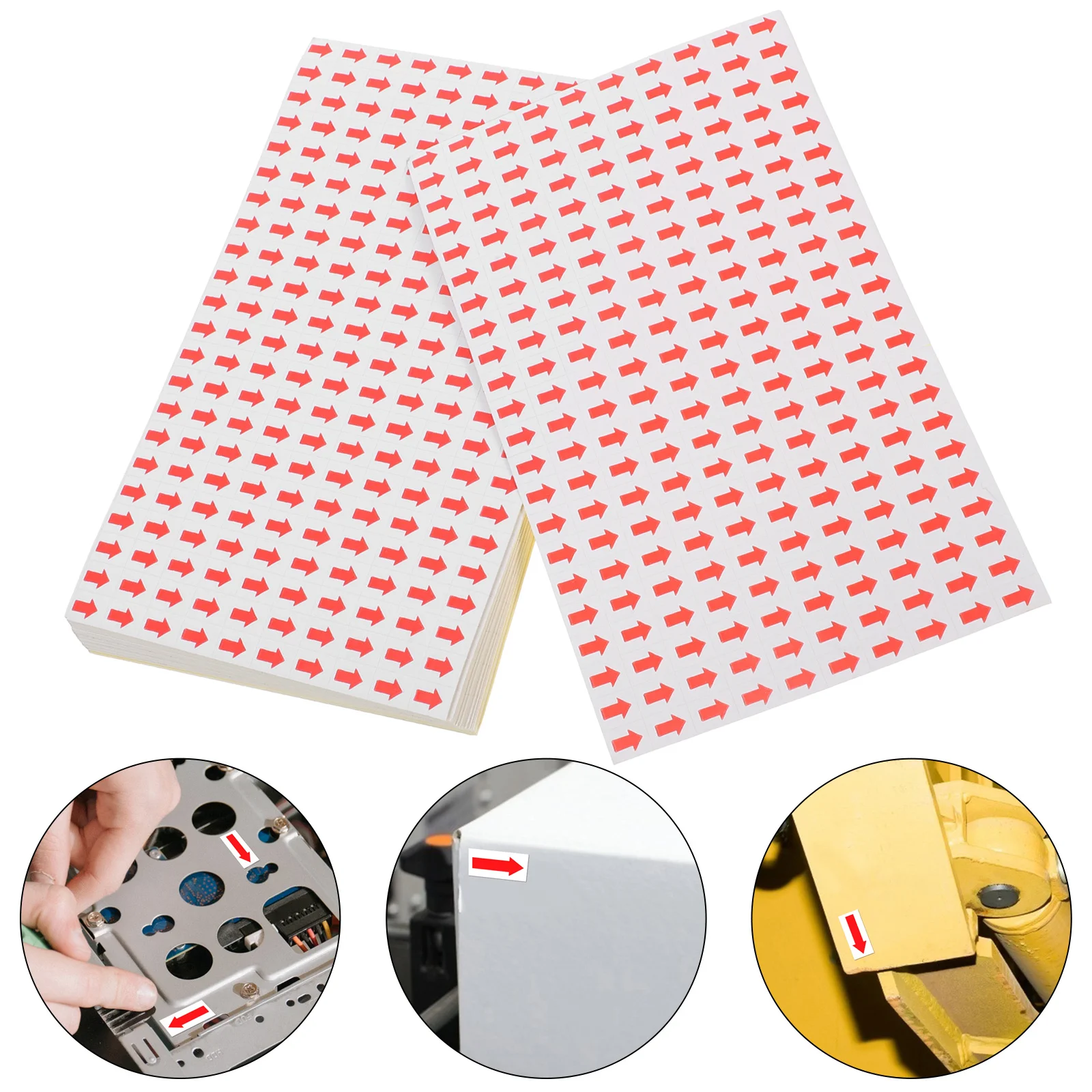 

80Pcs Red Self-Adhesive Arrow Stickers High Visibility for Indicating Defective Products Rework Marking Decals