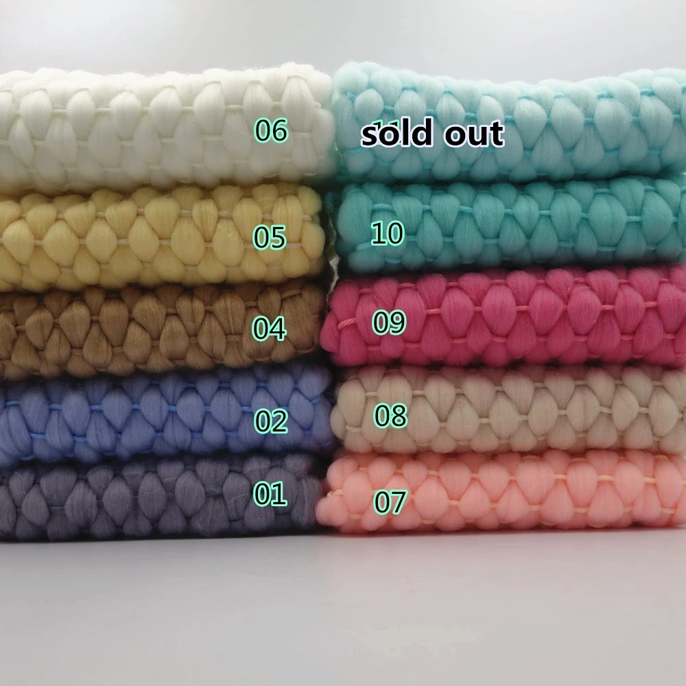 45x40cm Handmade Wool Blanket Basket Stuffer Filler Newborn Baby Photography Backdrops Photo Studio Props Shower Gift