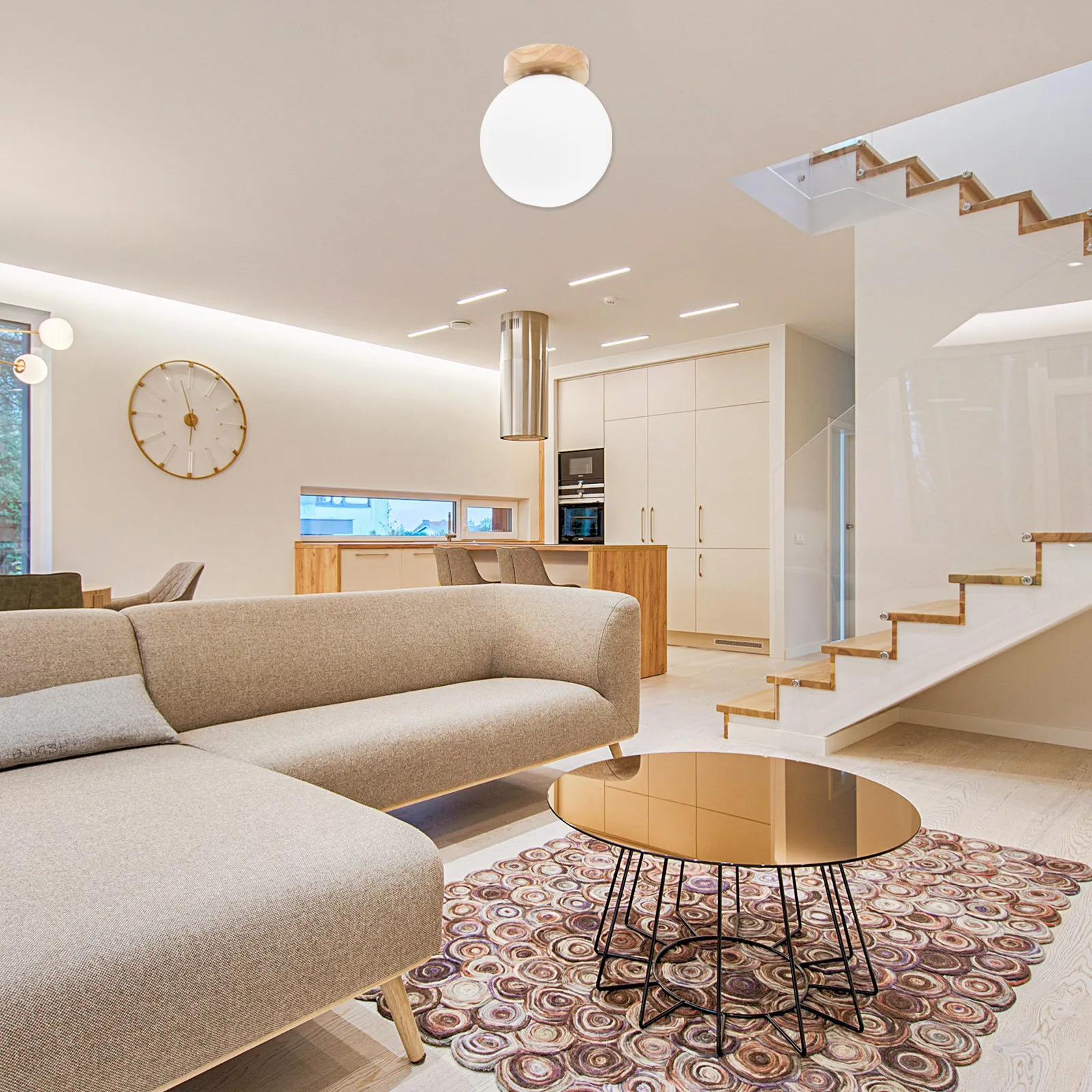 

Потолочный светильник из премиальных материалов, простой дизайн, теплый свет, со сменной лампой, для гостиной, спальни, коридора, встраиваемый светодиодный светильник