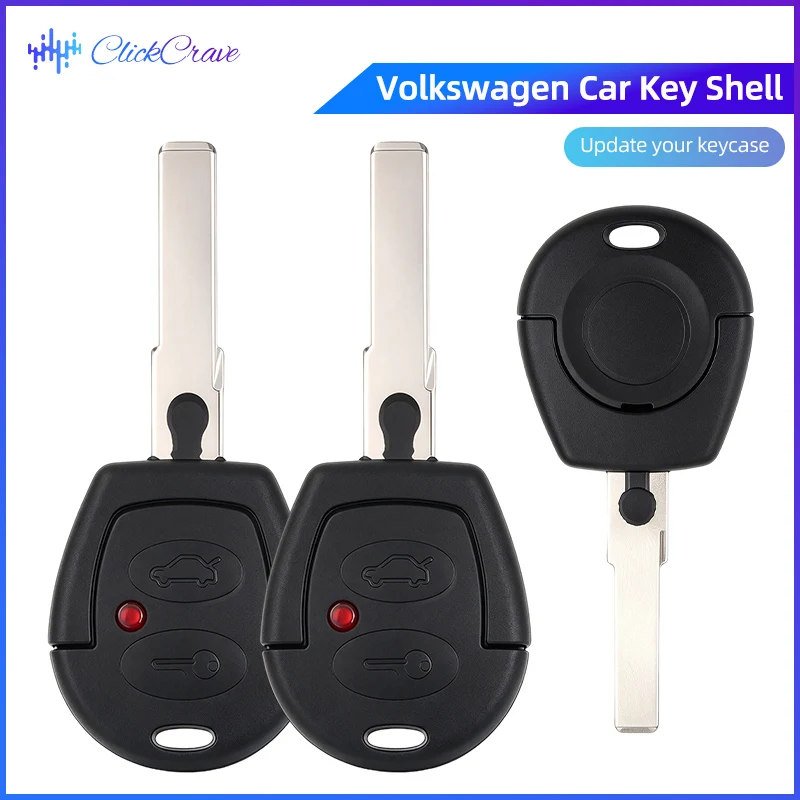 2Button Remote Car Key Shell Case For Volkswagen VW Golf Scirocco Beetle Sharan Touran Passat Skoda Fabia Octavia For Seat Ibiza