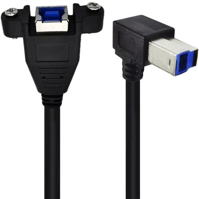 Y1UB USB Cable 90 Degree Angled USB Printers Cable for Scanner Printers Hard Drive USB Data Cable Replacement