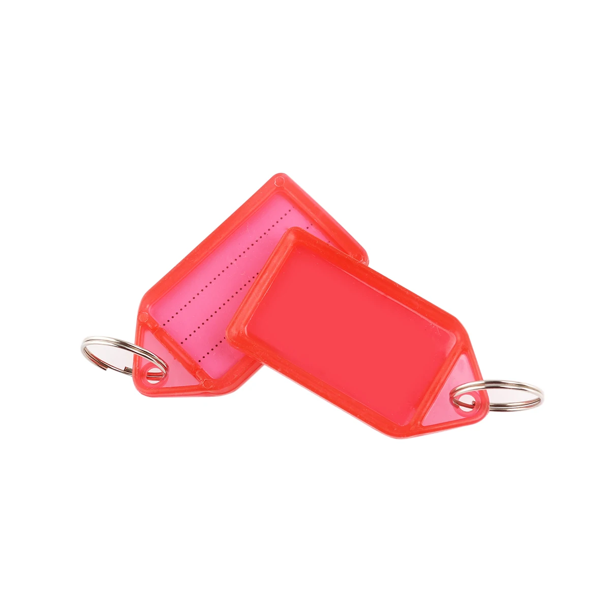 

60pcs Plastic Luggage Id Tags Labels Key Rings Multi-Color Key Fobs For Keys Luggage Pet Tags 5.5X2.8Cm Random Color