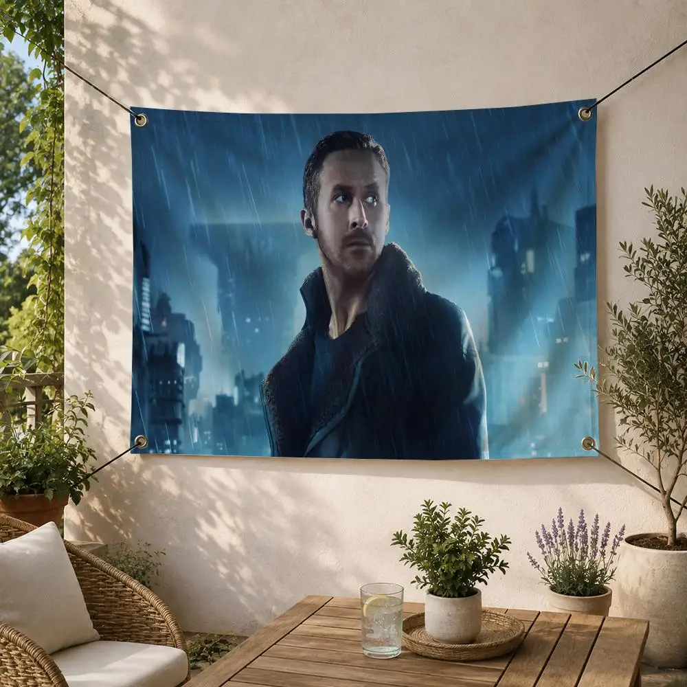 Actor Cinema Ryan Gosling Flags Decorative Flag Banner for Outdoor Garden Yard Camping Party Home Wall Hanging Decor