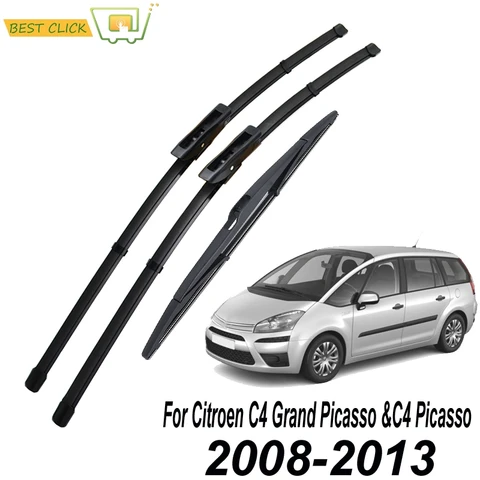 Щетки стеклоочистителя Misima для Citroen C4 Grand Picasso / C4 2008-2013, комплект для переднего и заднего стекол