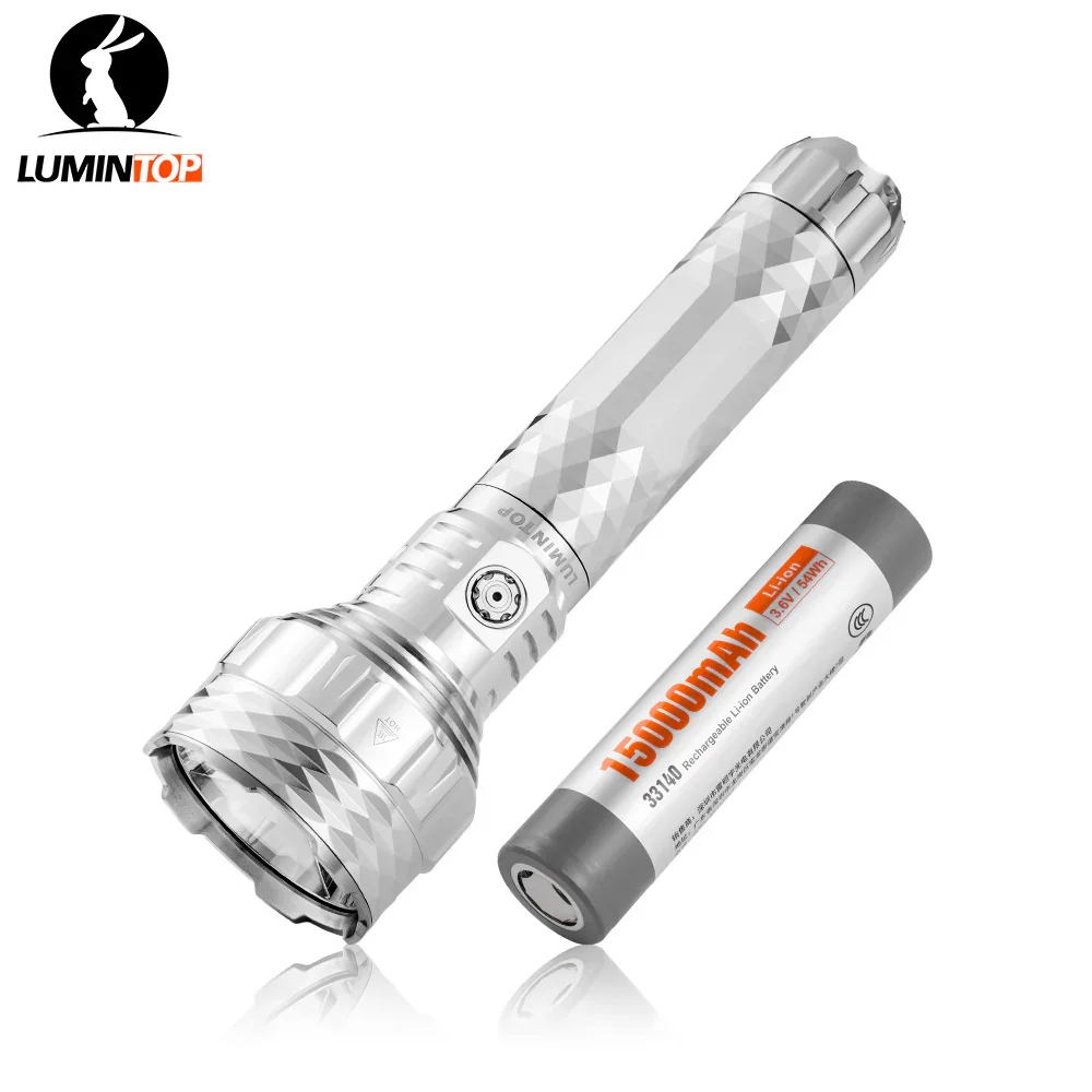 

Фонарь Lumintop PK90 с дальностью действия 1500 м, перезаряжаемый, с LED-чипом SFT90X, аккумулятор 33140, 72 Вт, для использования на улице, с ударопрочным корпусом
