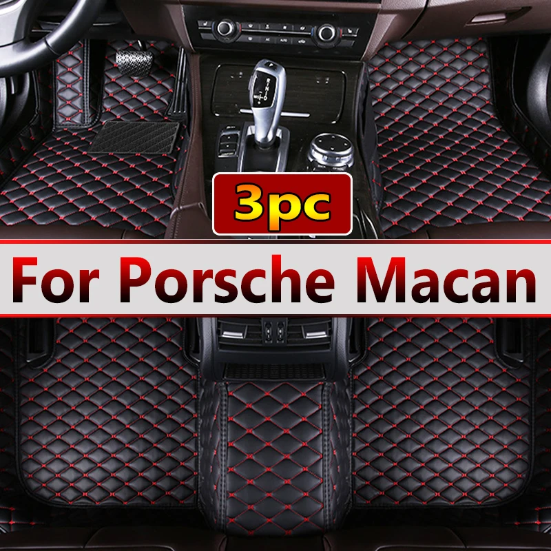 

Car Floor Mats For Porsche Macan 95B 2018 2017 2016 2015 2014 Leather Car Mats Full Set Tapis Voiture Car Accessories Interior