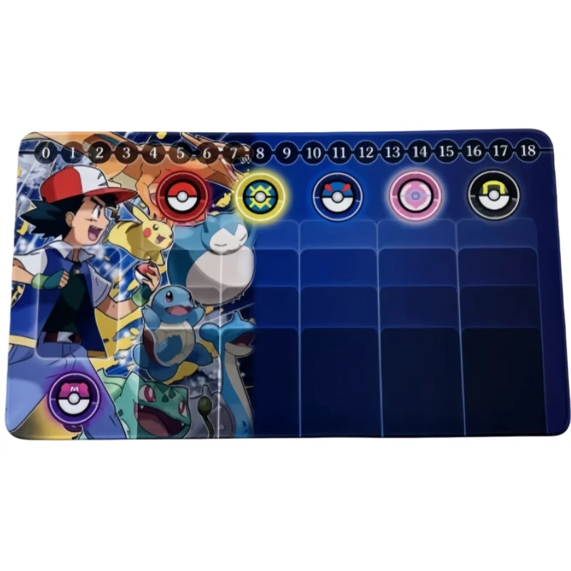 New Anime Lillie Card Pad Marnie Ash Ketchum Misty Brock Team Rocket PTCG Diy Action Toy Figures Game Collection Dueling Disc