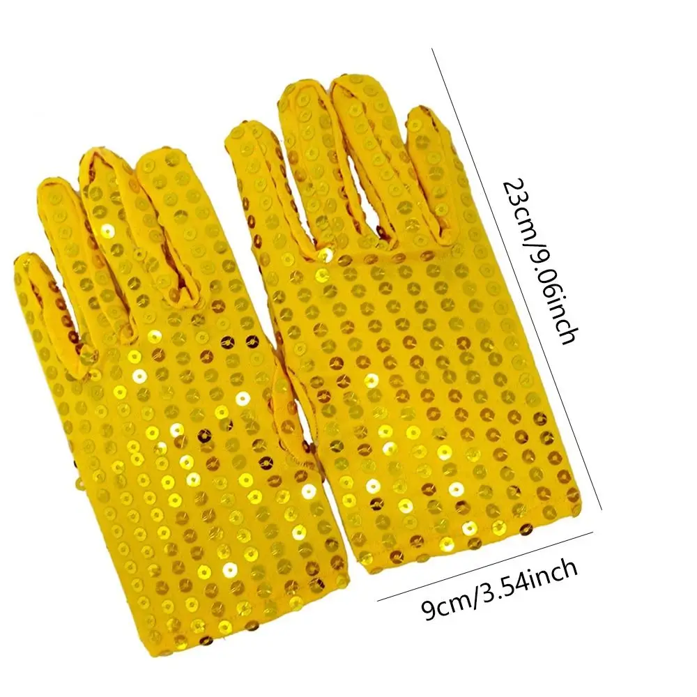 فاسق ديسكو زي القوطية الرقص قفازات نادي Handwear أداء القفازات الساطع الترتر قفازات #6
