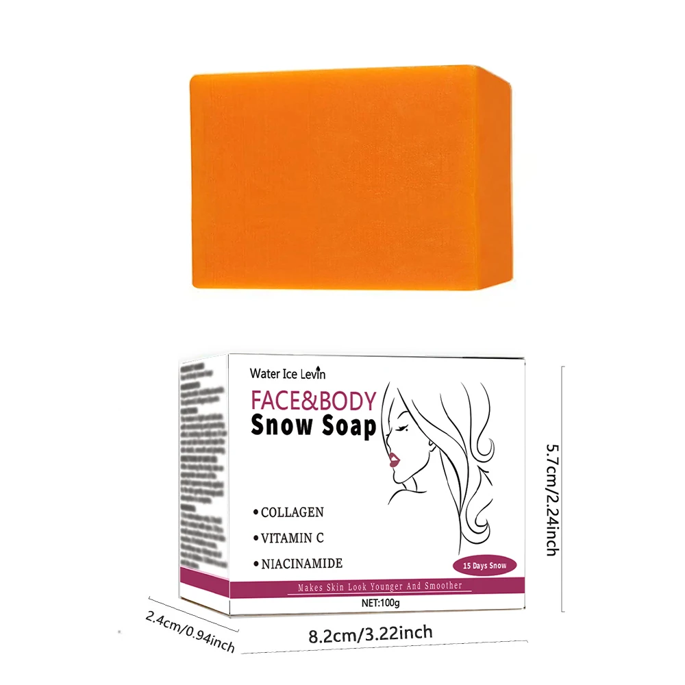 Sapone da neve Viso Corpo Tutta la pelle Collagene Vitamina C Niacinamide. Trasformazione della pelle di 43 giorni. Illumina, Ammorbidisce, Leviga.