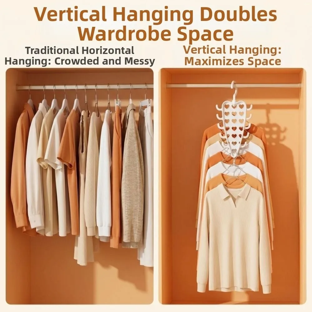 New 12 Hooks Laundry Hanger V Shaped Rotatable Hanger Organizer Space Saving Non Slip Hat Rack for Wardrobe Dorm Room