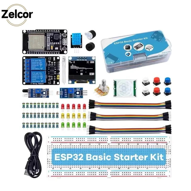 Basic Starter Kit For ESP32 ESP32 Module Kit ESP32 Development Board For Arduino Project Learning Kit with Tutorials  With Box