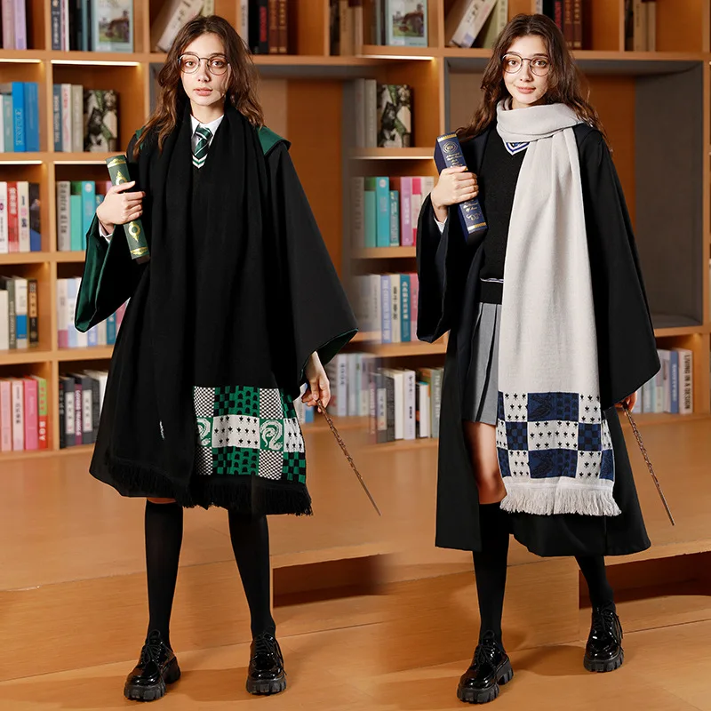 Shawl Gryffindor Slytherin Thickened Warmth Halloween Party Cosplay Scarf Decoration Gift Toy Around Harris Movies view 3