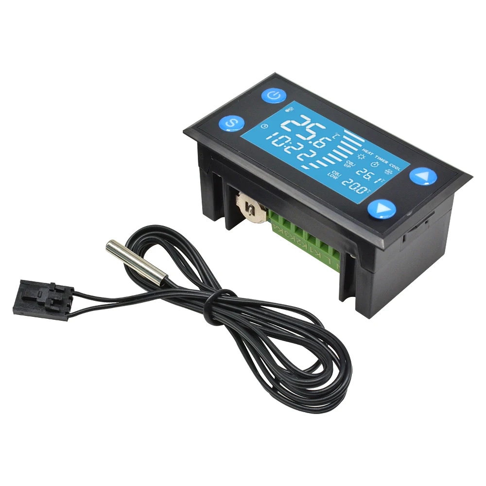 

W1213 AC110-220 Digital Smart Temperature Controller With Timer Switch NTC Sensor Probe for Incubator Aquarium Thermostat