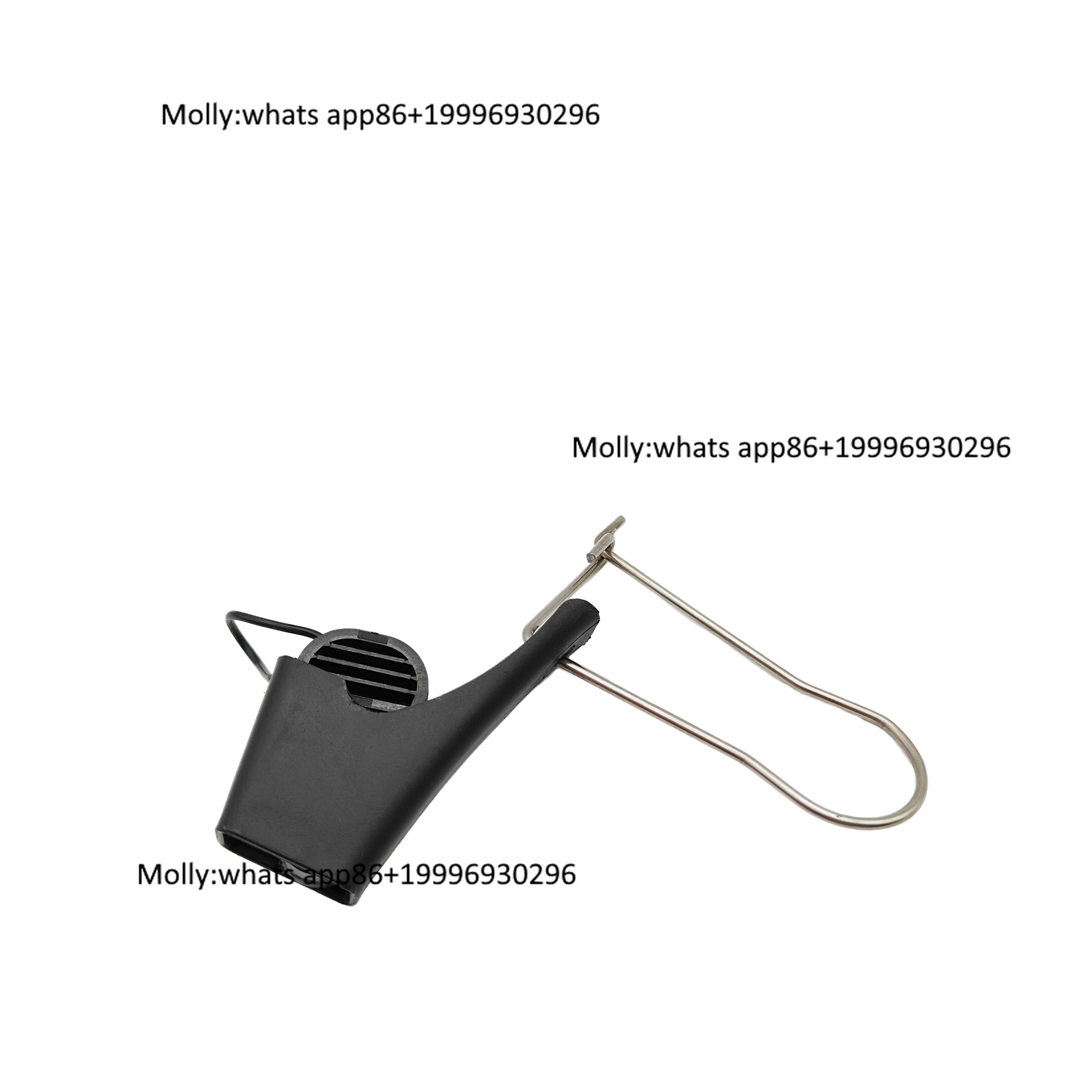 FTTH Nylon Introduced Fiber Optic Cable Clamp Metal Hook PA6 ADSS Anchor Clamp Fiber Optic Cable Clamp Lip