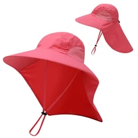 New Print Logo Men Wide Brim Fishing Hat Neck Cover Sun Protect Quick Drying Hiking Caps Outdoor Women Uv Protection Panama Cap - Image 2
