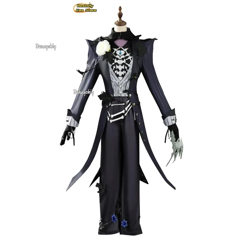 زي تنكري لعبة الهوية VJack زي الفنان الممزق زي القرون الوسطى القوطي زي أنيمي RipperUgu شعر مستعار للعب الأدوار دعامة الأحذية