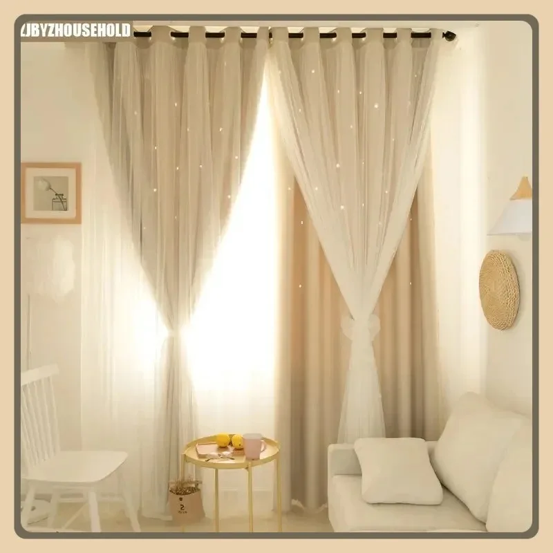 

Modern Luxury Shading Curtains for Living Dining Room Bedroom Mesh Red Princess Style Maiden Double Lace Screen White Tulle