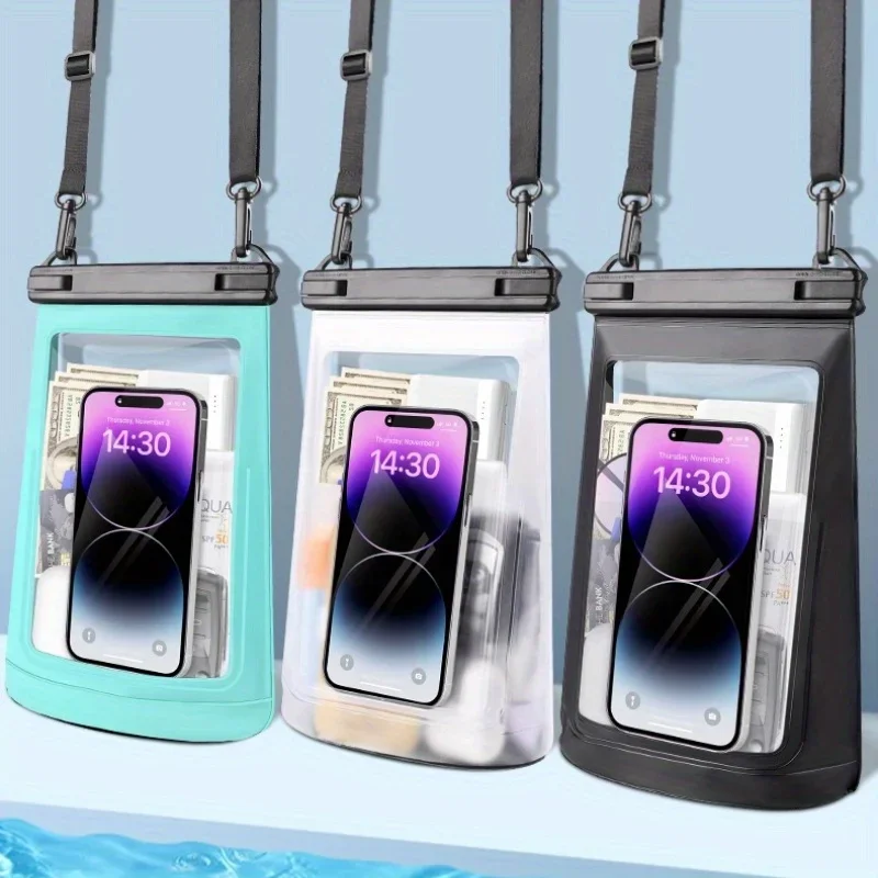 HAISSKY Large Capacity Crossbody Swimming Bags Men Women Outdoor Travel Boating Surfing Phone Earphone Cards Keys Storage Pouch