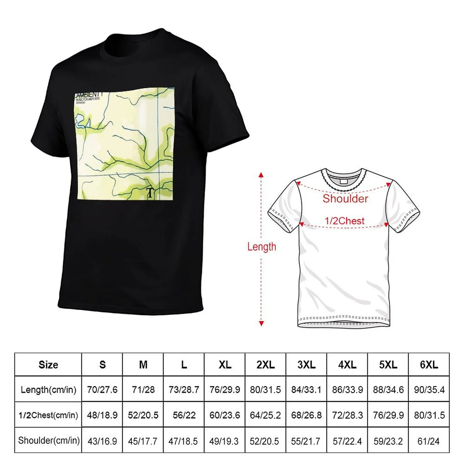 Ambient 1, Music For Airports T-Shirt Casual Streetwear Short Sleeve Tee