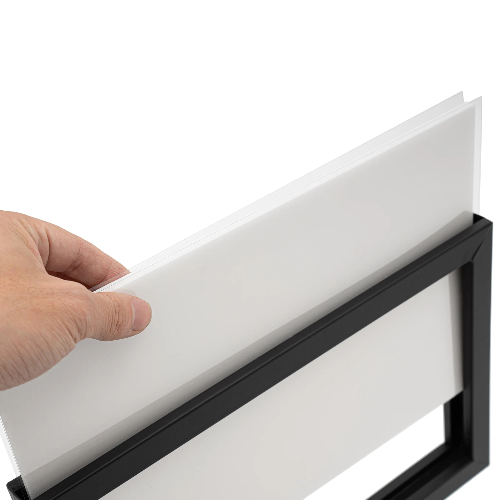 4 pezzi di coperture trasparenti a doppia faccia, supporti per cartelli di design, adatti alle direzioni, istruzioni, mappe, menus, avvisi o saldo