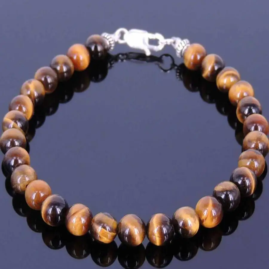 

Handmade natural tiger's-eye bead bracelet,men's cuff button bracelet,Ramadan prayer bead,women's meditation,holiday gift