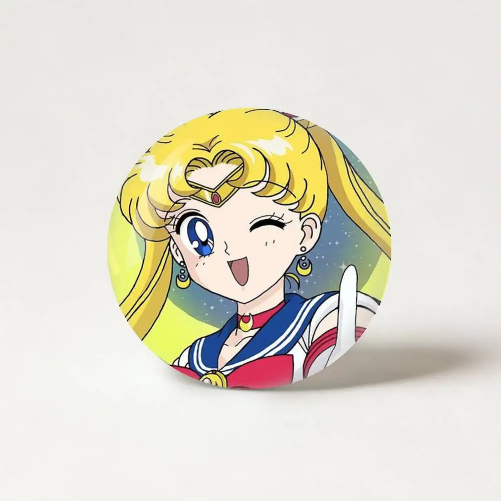 C-Cartoon S-Sailor M-Moons Badge Creative Pins Brooch for Bag Clothes Hat Decor Gifts Fans Collect