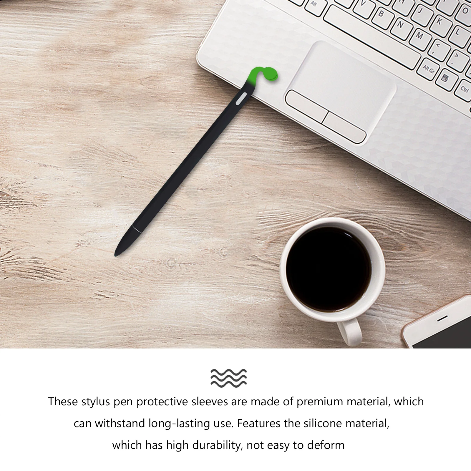 

4pcs Bean Sprout Shape Stylus Covers Compatible With Apple Pencil 2 Silicone Protective Sleeve For Touch Pen Anti-Drop