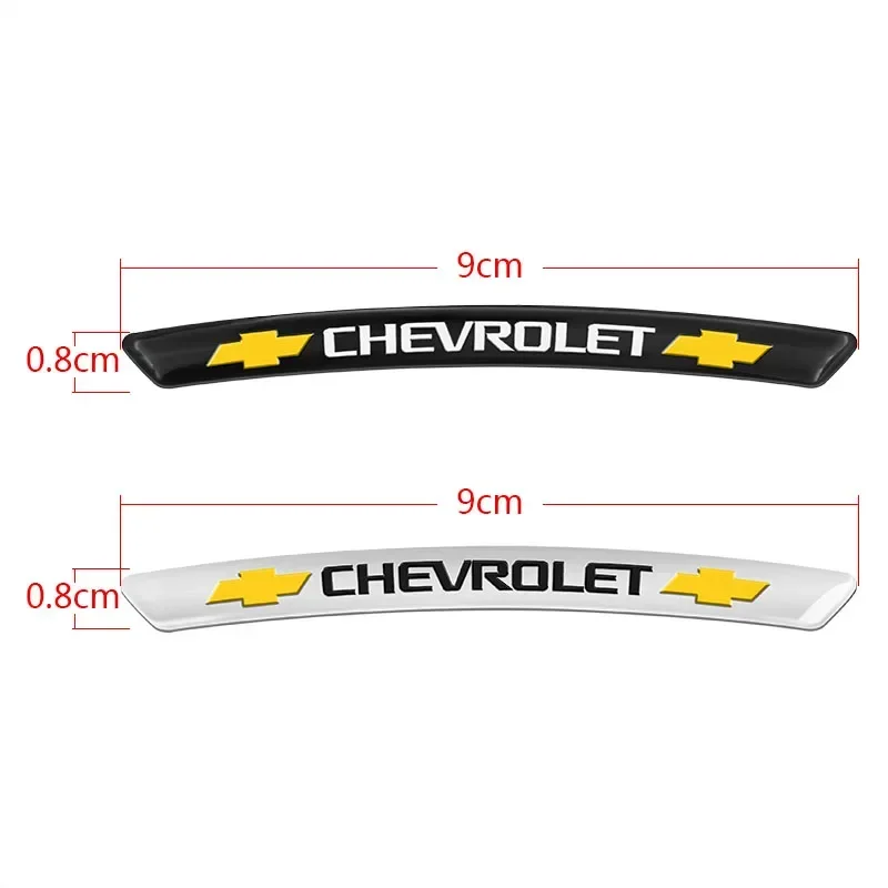 4pcs Car Tire Rims Sticker Car Logo Wheel Eyebrow Decor Decal For Chevrolet Colorado Cruze Spark Captiva Malibu Trax Aveo Camaro