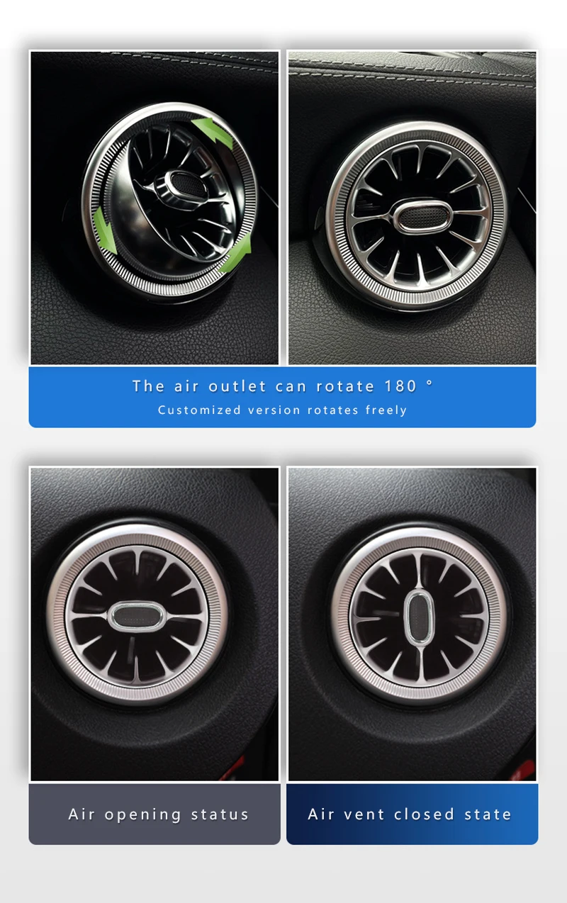 لبنز A/C/E/S/V/CLA/GLA/GLC W176 W205 W213 W117 W156 X253 بلوتوث APP فوهة LED المحيطة ضوء تنفيس الهواء التوربينات 3/64/12 APP