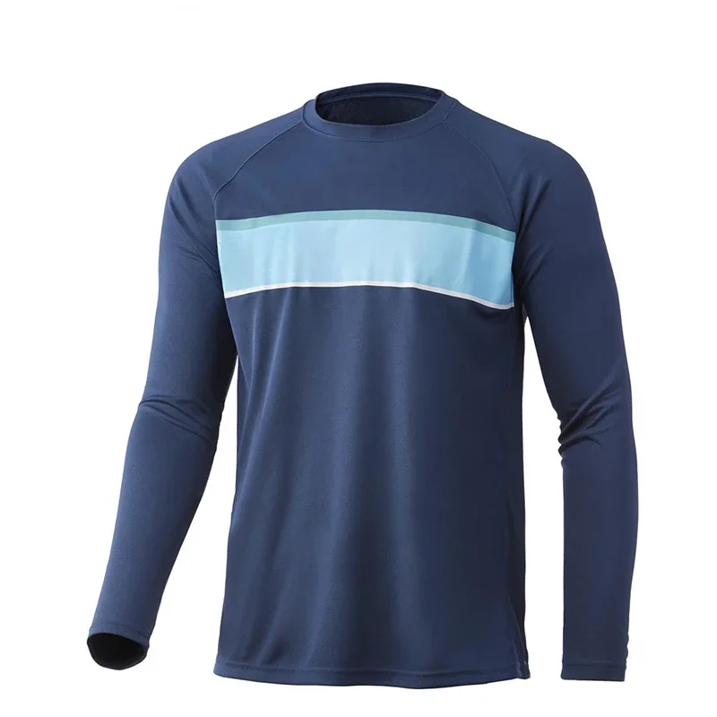 Men's Shirt Quick Dry Long Sleeve Gym Running Moisture Wicking Round Neck T-Shirt Training Exercise Gym Man Clothing Sport Tops