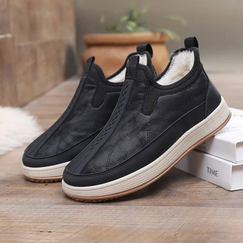 Outdoor Footwear Warm Men's Snow Boots Winter Plus Velvet Thickened Cotton Boots Non-slip Wear-resistant Casual Couple Shoes