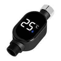 0-99℃ Shower LED Temperature Display 1/2 Interface Intelligent Water Thermometer Temperature LED Display Accessories