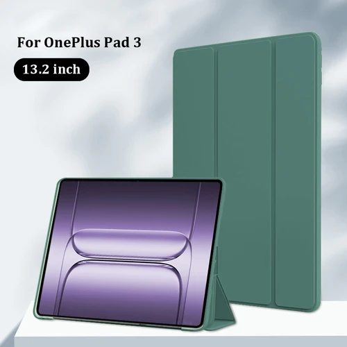 Imagen 1 del producto Para OnePlus Pad 3 Funda triple de cuero PU suave TPU soporte trasero Tablet Shell para Funda Oneplus Pad 3 One Plus Pad 3 Funda de 13,2 pulgadas
