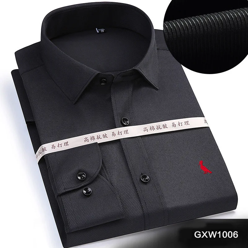 2022 new Striped Mens Dress Shirts Autumn Long-Sleeved Camisa Social Masculina Casual Slim Fit Men Shirt Blouse