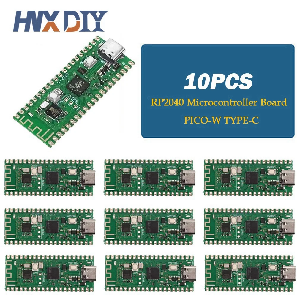 1-10pcs Raspberry Pi Pico Board RP2040 PICO W Dual-Core 264KB ARM Low-Power Microcomputers High-Performance Cortex-M0+ Processor