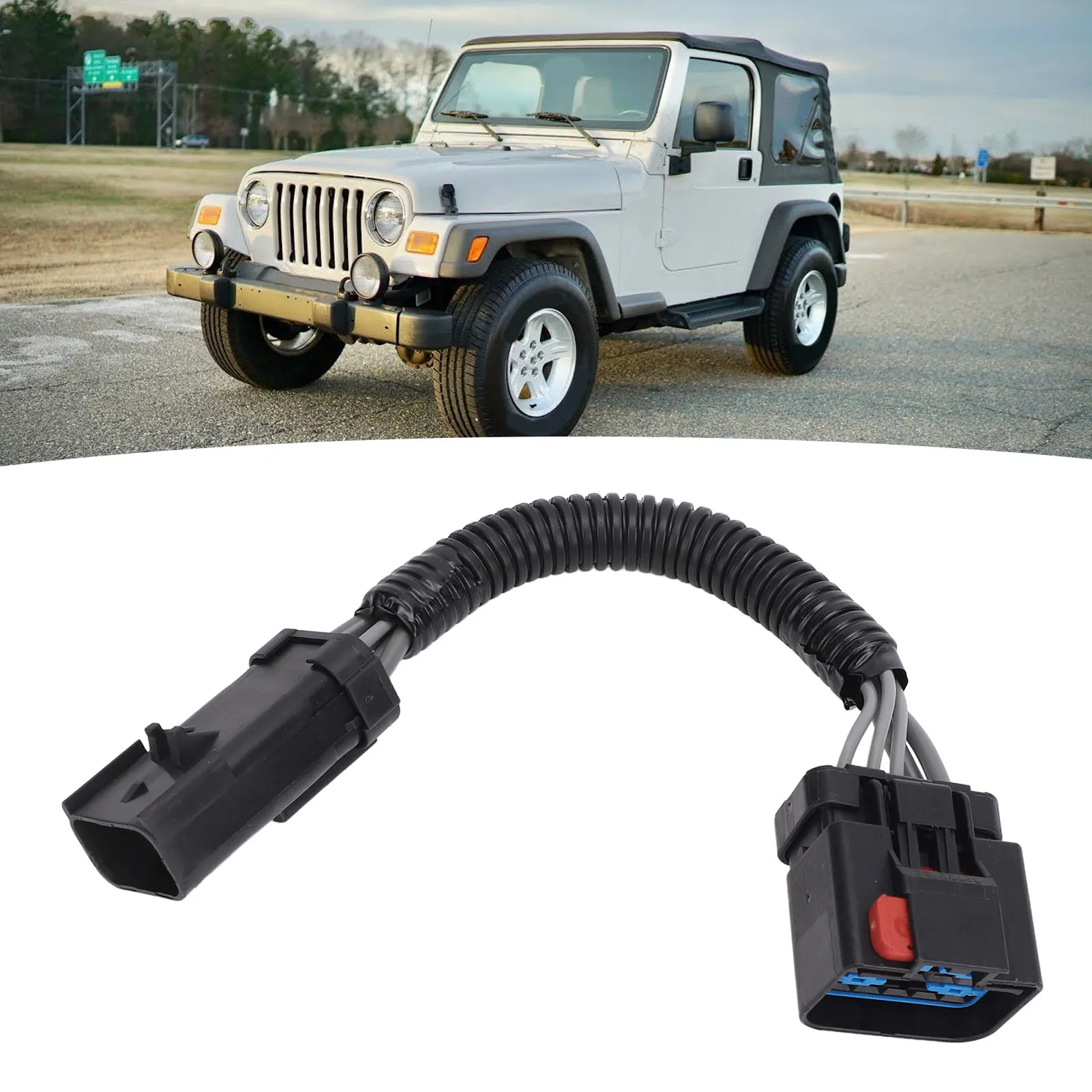 

Обновление жгута проводов адаптера с косичкой, безопасный зажим для Wrangler TJ Hard Top 1997–2002–2003 гг. ТОП