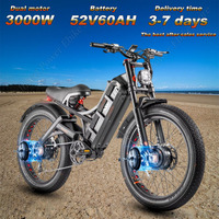 Eahora Romeo Electric Bicycle 3000W Dual Motor 52V60AH Battery Ebike 26*4 inch Fat Tire Mountain Off-road Electric bike