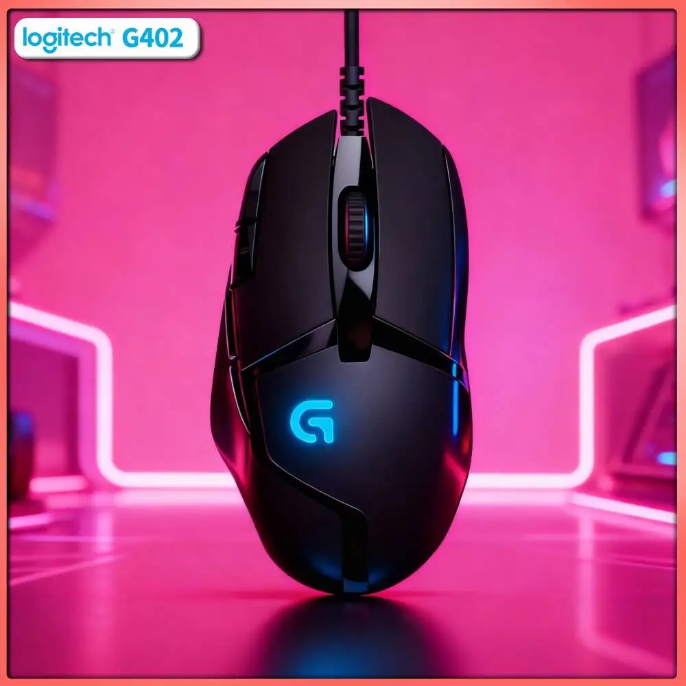 High-Speed Logitech G402 Mouse 4 DPI Settings 8 Custom Buttons Anti-Slip for High-Stakes Competitive Gaming Events