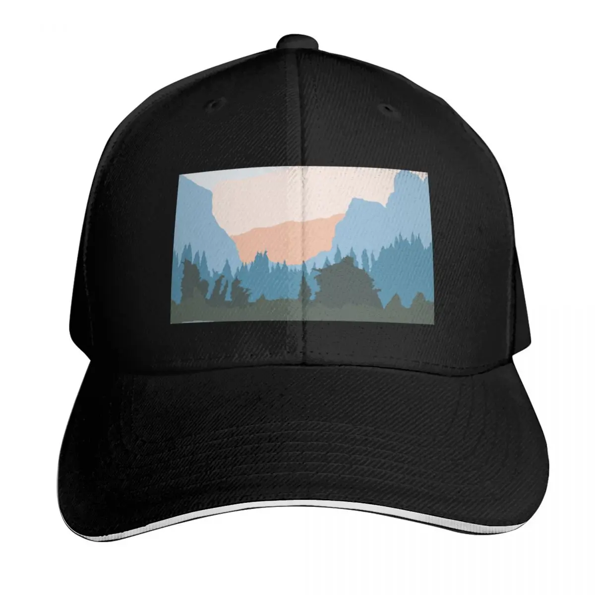 surfaces the band artwork of mountain landscape Baseball Cap Casual Daily Wear Quick Dry Performance Cotton Twill Breathable