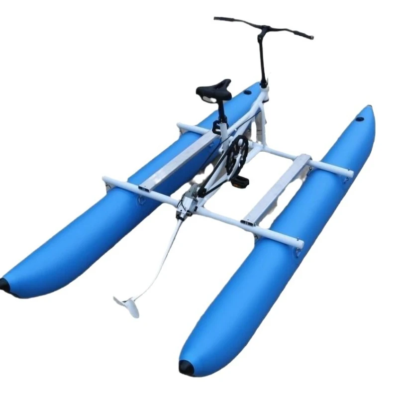 Adult water bicycle aluminum alloy inflatable pontoon portable outdoor amusement pedal bicycle
