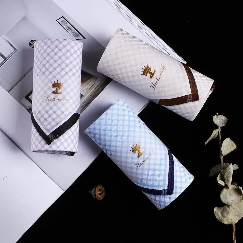 2 ชิ้น กล่องของขวัญสุดหรู ผ้าเช็ดหน้าผู้ชายสำหรับธุรกิจ ผ้าฝ้ายแท้ ซับเหงื่อ นุ่มสบาย เป็นมิตรกับสิ่งแวดล้อม