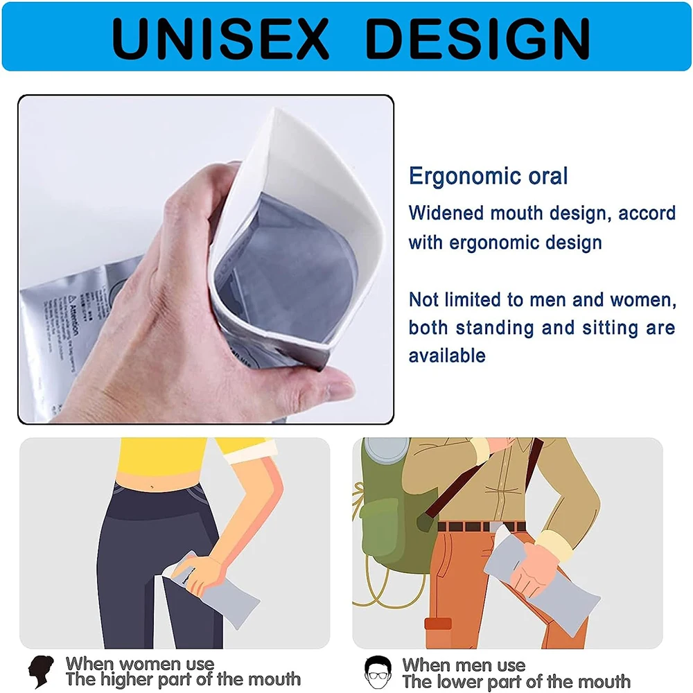 Disposable Emergency Urinal Bag Portable Camping Travel Traffic Jam Emergency Urine Bags for Men Women Kids Children Patient