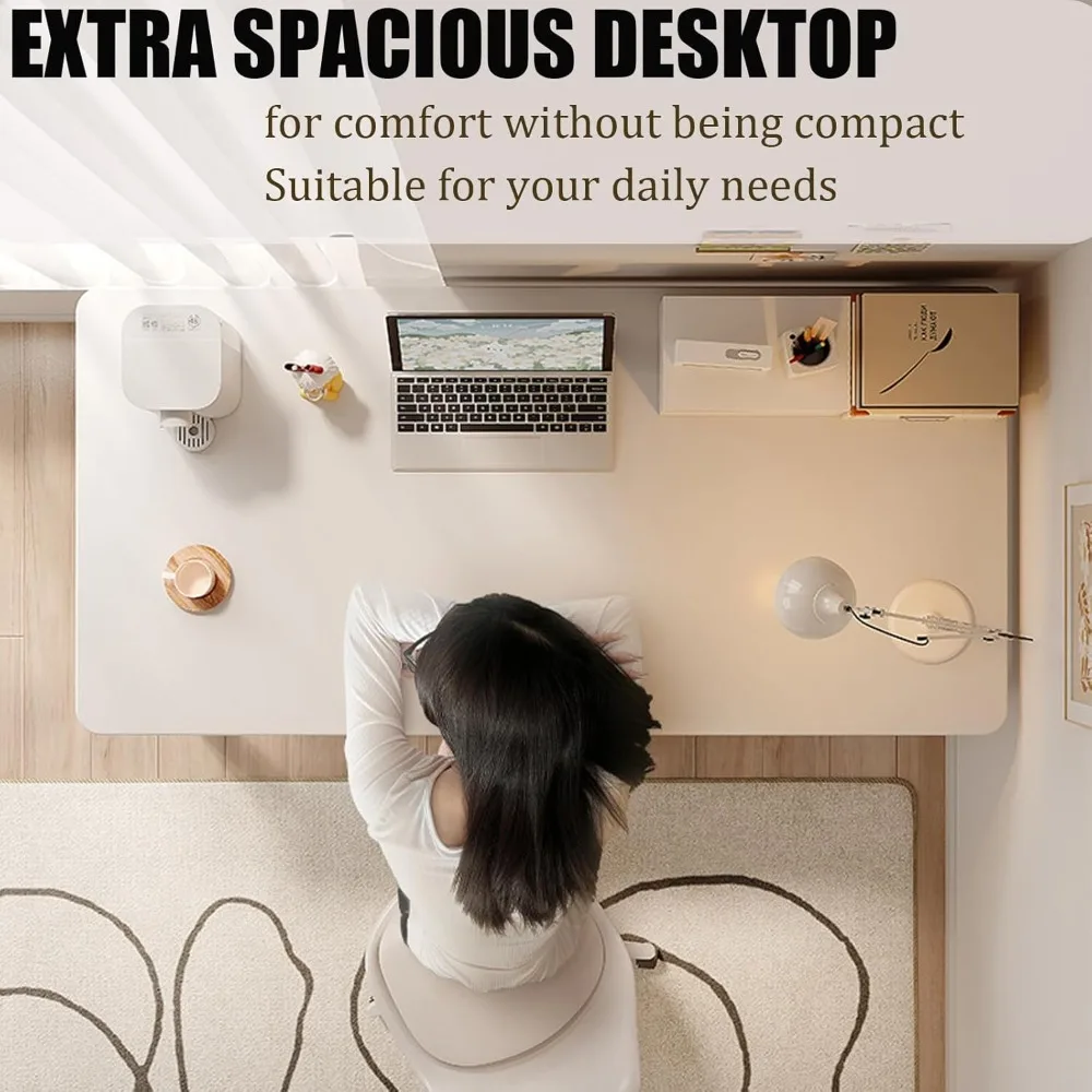 Computer Desk Modern Simple Style Desk for Home Office, 31.5 inch White Small Writing Table Study Corner Work Desk
