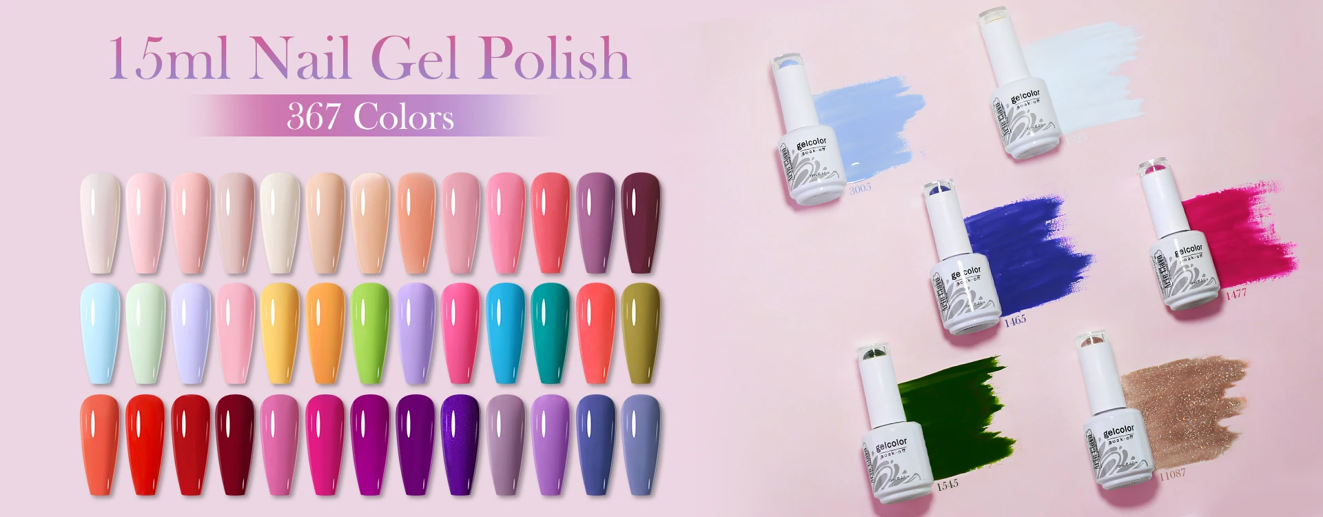 Arte Clavo HEMA- & TPO-freier Gel-Nagellack, volle Deckkraft, ablösbar, semi-permanent, UV-LED-Farbgel, Nagellack, Salonbedarf, Großpackung – Detail 1