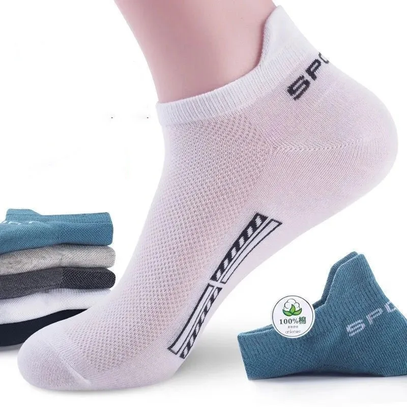 

Men Summer Mesh Breathable Sweat Absorbing Socks Cotton Sport Outdoor Sock Slippers